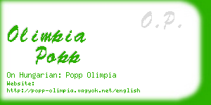 olimpia popp business card